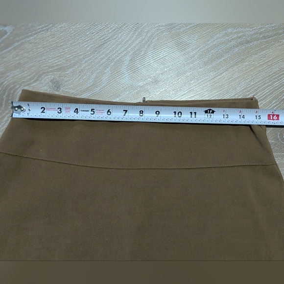 Vintage M Collection Women's Suede Mini Skirt Y2K Taupe Dark Academia - Picture 3 of 8